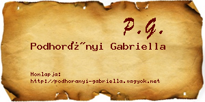 Podhorányi Gabriella névjegykártya
