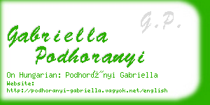 gabriella podhoranyi business card
